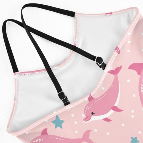 Image of Girls One Pieces Swimsuit Cute Beach Swimwear with Adjustable Strap 3-10 Years