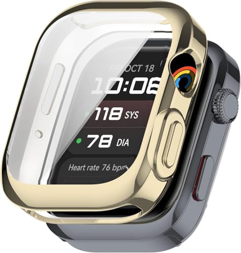 For HUAWEI WATCH D2 �P�[�X HUAWEI WATCH D2 �S�ʕی�P�[�X �yKibnco�z ���b�L�d�グ TPU �\�t�g ���y�� �ϏՌ� �S�ʏ��h�~ �J�o�[ (�S�[���h)