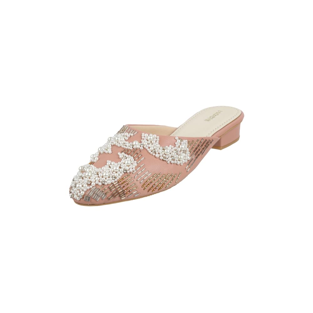 mochi Women Embellished Flat Ethnic Mule Shoes-picture-28