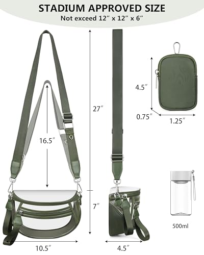 Clear Checkered Crossbody with RFID Pouch