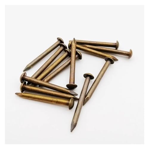 10/20/50/100pcs Antique Brass Bronze Dia 1.2 1.5 2 2.8mm Pure Copper Small Round Head Nail for Furniture Hinge Drum Jewelry Box (Color : 20pcs 2.8x25mm)(50pcs 2x25mm) miniatura 2