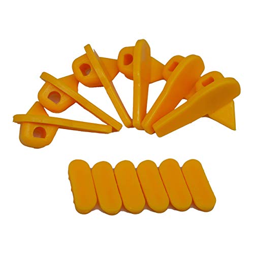 Image of Tire Changer Plastic Insert, Tire Machine Guard, Wheel Rim Edge Protector for Mount Duck Head, Nylon Tyre Demount Fitting Head Part, 6 Front (Upper) + 6 Rear (Lower) Insert Kit /Pack, 5 Packs, 04YCM