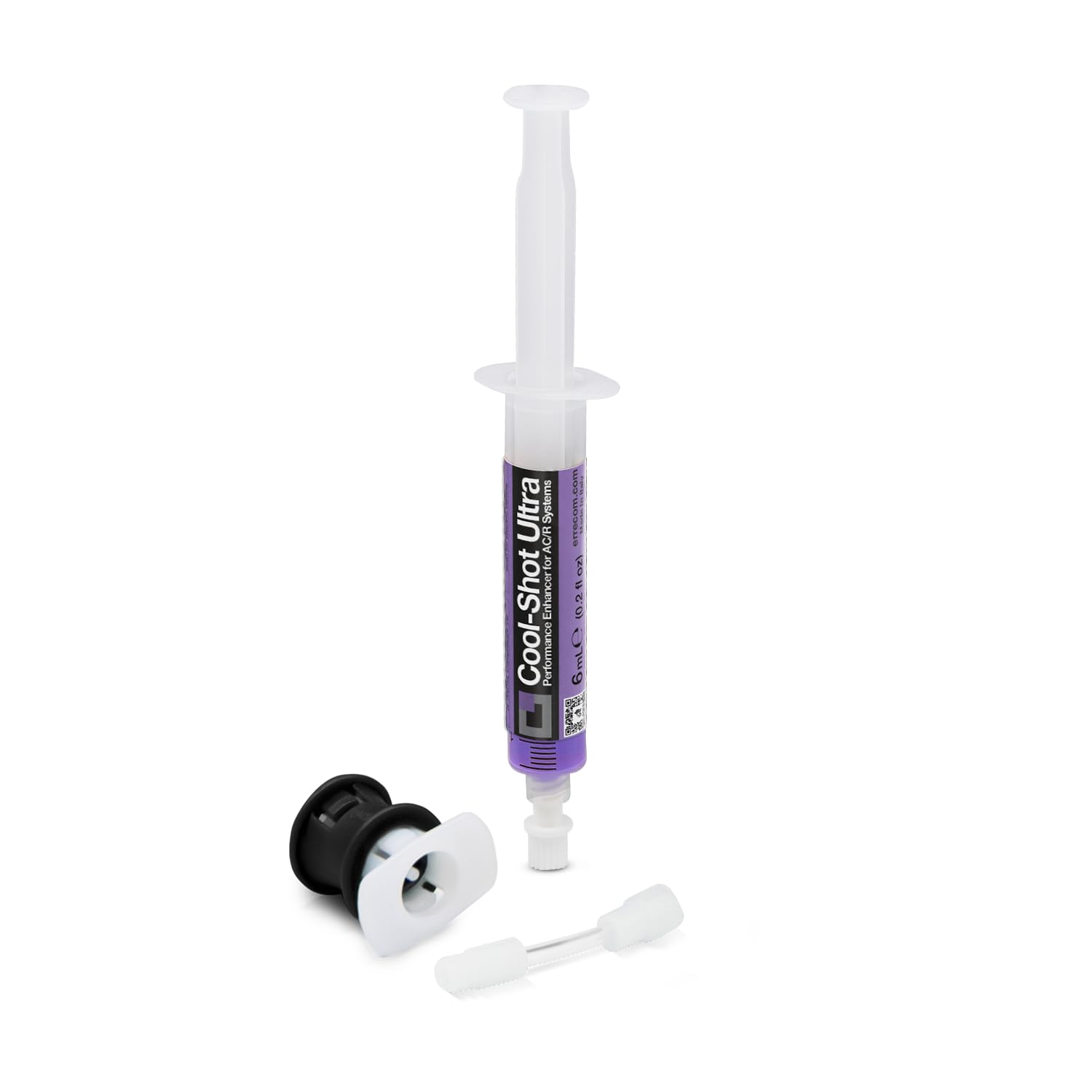 ERRECOM Cool-Shot Ultra, Additivo per Ripristinare l’Efficienza Originale degli Impianti di Climatizzazione Auto, siringa da 6 mL, Include Adattatore per Gas refrigerante R134a
