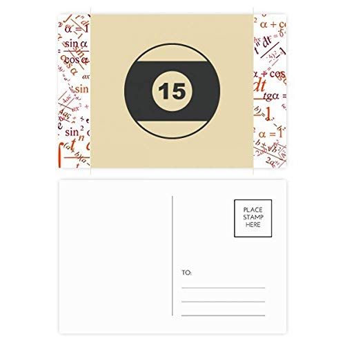 Cartes postales billard motif géométrique carte merci correspondance et collection multicolore