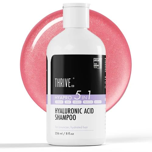 ThriveCo Hyaluronic Acid Shampoo | For Dry, Frizzy & Dehydrated Hair | Adds Shine, Bounce & Smoothness | Deep Hydration Without Heaviness | 100H Moisture Lock | 236ml