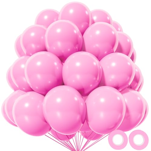 Image of Pink Balloon 110pcs,12 Inch Thickened Latex Party Balloons Helium Bright Color for Birthday Baby Shower Wedding Party Supplies Arch Garland Decoration