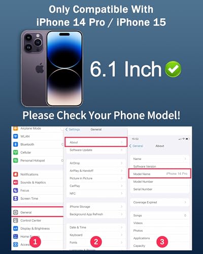 Image of 2 Pack for iPhone 15 Privacy Screen Protector for iPhone 14 Pro
