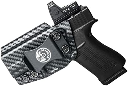 GAYALOCK IWB KYDEX Holster Fit: Glock 43X MOS /43X & Glock 43X Pistol (Carbon Fiber)| Inside Waistband | Adjustable Cant | KYDEX Made (Left Hand Draw Only)