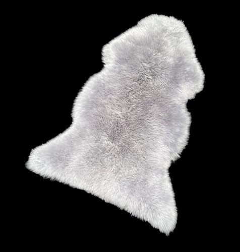 WL&ALLEN Large Grey Sheepskin Rug