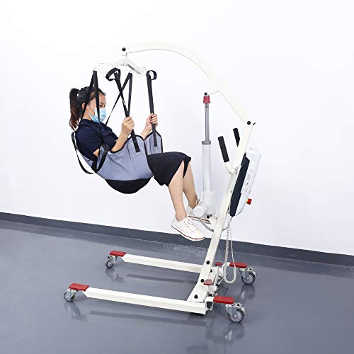 HNYG Full Body Mesh Sling with Commode Openning, Medical Lift Equipment Transfer Sling for Lifting Patient, Four Point Support Patient Lift Sling for Elderly and Disabled, 600 Weight Capacity