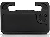 H-Quenby 2-in-1 Steering Wheel Tray Desk for Eating & Laptop for Kia Telluride 2020–2025, Hook-On Car Food Tray with Cup Holder & Pen Slot Portable Car Desk for Commuters