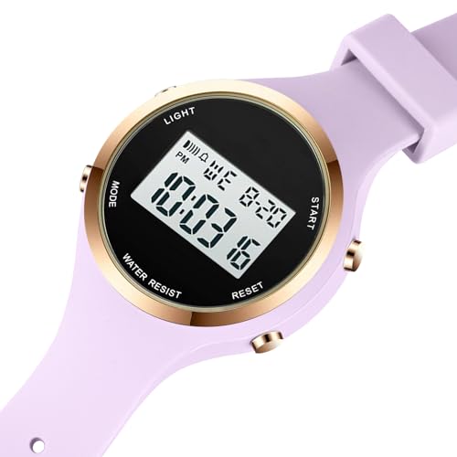 Image of XCZAP Outdoor Sport Watches Alarm Clock 5Bar Waterproof LED Digital Watch (O-Light Purple)