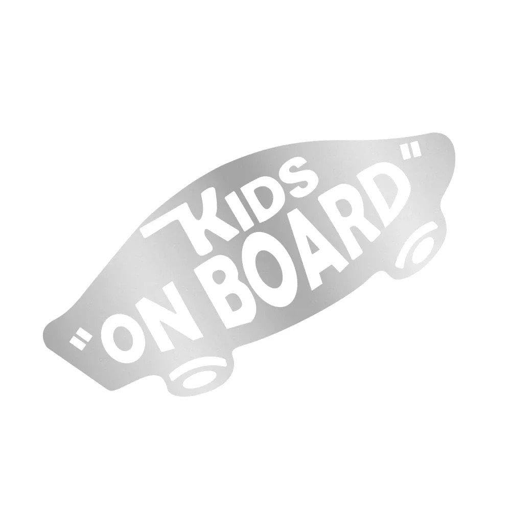 Auto Accessory Driving Safety Warning Signs Decal Waterproof Auto Exterior Decoration Sticker Accessories(Matt Silver)