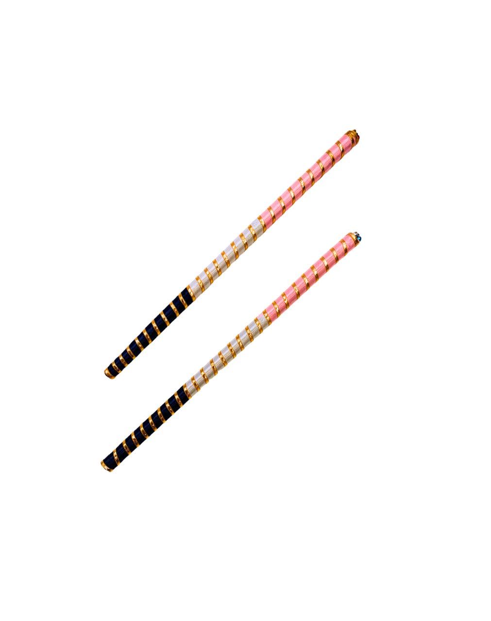 GAGANPREET Dandiya Sticks Navratri Festival Garba Dance | Elegant Look with Ghungroo 3 Feet Dandia Stick | White Pink Blue (B0DHKRSGDR) Amazon Price History, Amazon Price Tracker