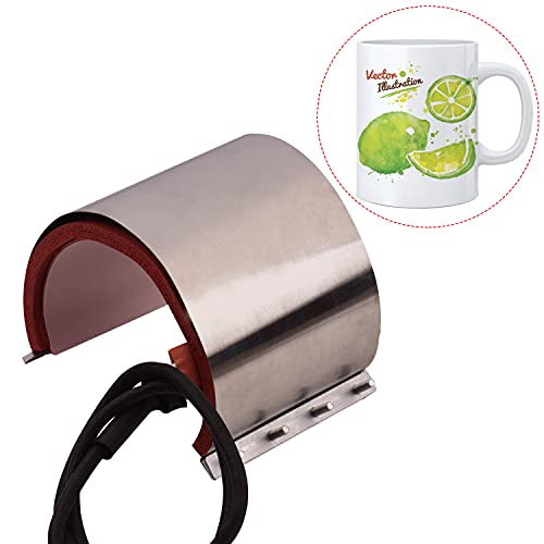 Irfora Mug Press, Mug Cup Press Heating Transfer Attachment Silica Gel 11Oz(12 * 23.5Cm) 110V For Heat Press Machine Transfer Sublimation #TOP2