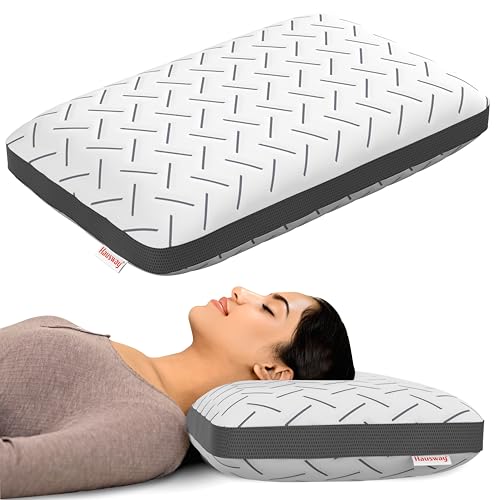 Image of Orthopedic Pillows for Neck Pain - Memory Foam Pillow Cooling Gel King Size - 5 Inch Thick | 2 Years Warranty | for Sleeping & Neck Pain Relief, with Removable Washable Cover - Pack of 1