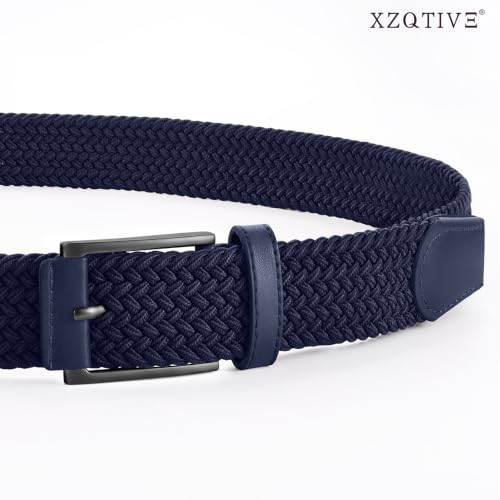 Image of XZQTIVE Braided Stretch Belt Mens Gift Elastic Woven Belt for Golf Casual Pants Shirts Jeans