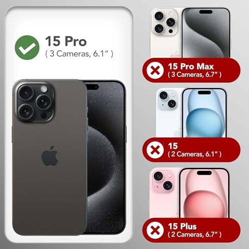 Image of Kratos Soft Silicone Case Cover Compatible with iPhone 15 Pro - Everyday Comfort Protection, Wireless Magnetic Charging Case with Raised Edge Camera & Screen Protection, Shock-Resistant Design