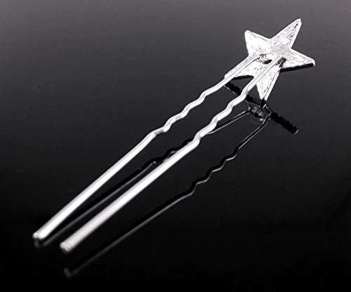 yueton 10pcs Bling Rhinestone Star Wedding Bridal Crystal Hair Pins Clips Women Headwear Hair Accessories