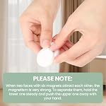 YixangDD 8 Pack Shower Curtain Weights, Rubber Covered Magnetic Curtain Weights, Shower Magnets for Curtain Liner Prevent from Blowing Around, Work for Drapery, Flag, Tablecloth (4 Pairs)