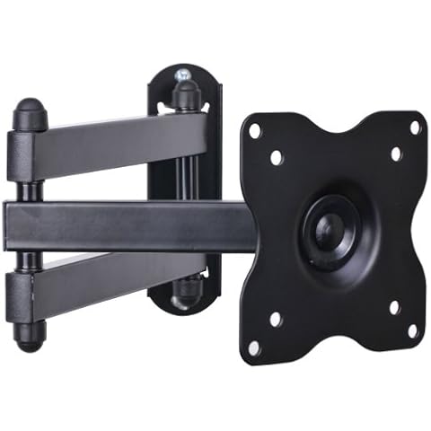 VideoSecu ML12B TV LCD Monitor Wall Mount Full Motion 15 inch Extension Arm Articulating Tilt Swivel for Most 19"-31" LED TV Flat Panel Screen with VESA 100x100, 75x75 1KX Cover