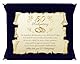 Geschenk zur Goldenen Hochzeit – 50. Hochzeitstag Geschenk für Eltern & Großeltern – Elegante Gedenktafel in Gold auf Samtbox – Hochzeitsjubiläum personalisierbar (Blau und Gold, 50. Hochzeitstag)