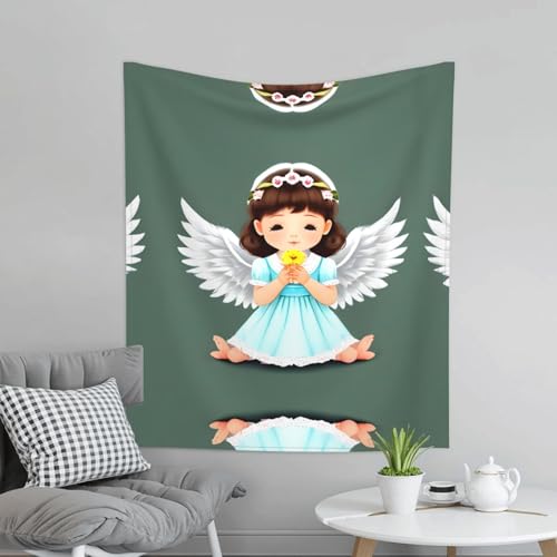 Tapisserie murale ange BROLEO 152x130 cm pour décoration d'intérieur