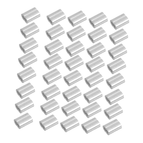 VALICLUD 200 pezzi Manicotti in Alluminio per Crimpare Cavi Doppio Tubo per Cavi e Funi in Acciaio Manicotti Forma per Connessioni Resistenti e Versatili