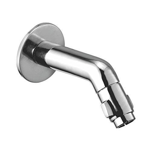 Kamal Full Brass Wall Mounted Bib Cock Tap with Wall Flange - Mouth Operated | Wall Mount Installation Type | Anti-Corrosive & Elegant finish - Silver (B01A397JCO) Amazon Price History, Amazon Price Tracker