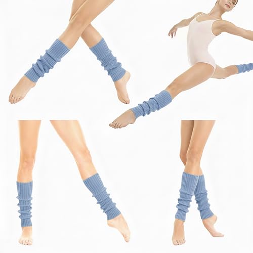 Image of v28 Women Warm Leg Warmers 80s Retro Party Costume Knit Ballet Neon Long Socks