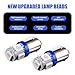Tesnaao 10 PCS Car LED Indicator Light, 12V BA9S-5SMD-5050 Vehicle Instrument Light Replacement, Universal 0.94In x 0.35In x 0.47In Automotive Reading Light Accessories for Truck SUV Car (Blue)