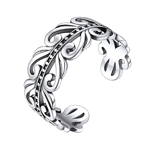 Chicsilver 925 Sterling Silver Ring 8Mm Irish Celtic Knot Ring Eternity Wedding Band For Women Adjustable #TOP27