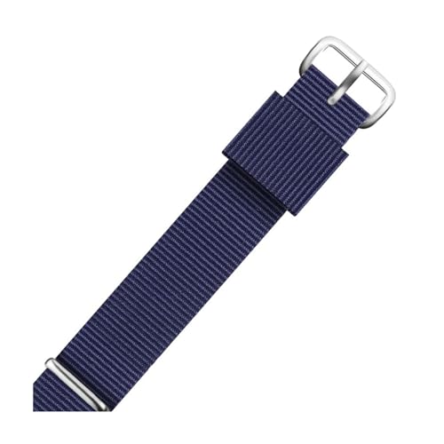 Bracelet montre Nato nylon rayé anti-rupture de 12 à 22 mm avec boucle acier