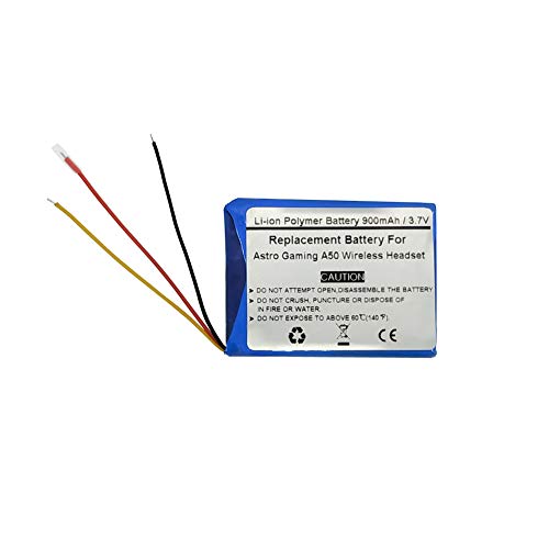 3.7V/900mAh Replacement Battery for Astro Gaming A50 Wireless Headset
