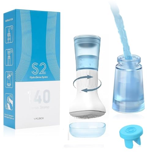 Image of S2 Upgraded Derma Stamp 140 | Adjustable Microneedle Serum Applicator with 10ml Refillable Bottle | Hydra Derma System for Enhanced Absorption & Skin Refresh | Face & Scalp Use