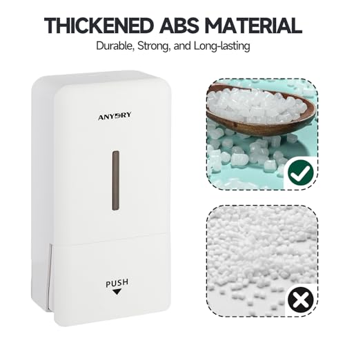 Image of anydry Liquid Hand Soap Dispenser Wall Mounted 27oz Large Capacity White