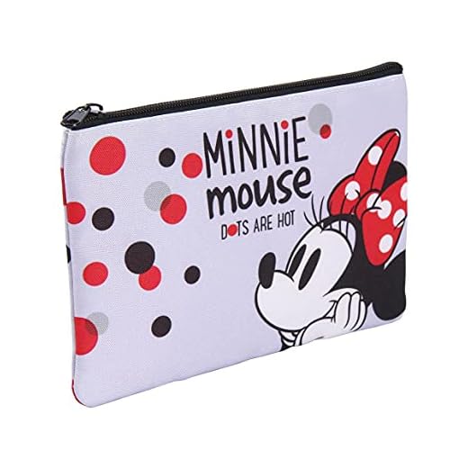 CERDÁ LIFE'S LITTLE MOMENTS - Neceser Maquillaje Mujer Pequeño de Minnie Mouse - Licencia Oficial Disney, Gris Claro