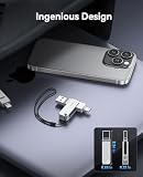 ORICO Pendrive USB 32GB USB 3.2 Gen 1 Mini Dysk Flash z podwójnym USB-C i USB-A, Przenośny Pendrive, Prędkość odczytu 150MB/s dla iPhone 16, Android, Tabletów, Laptopów, Mac, Windows Plug and Play