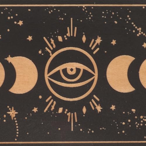 Caja de tarot negra con soporte resistente para proteger cartas de meditación 4