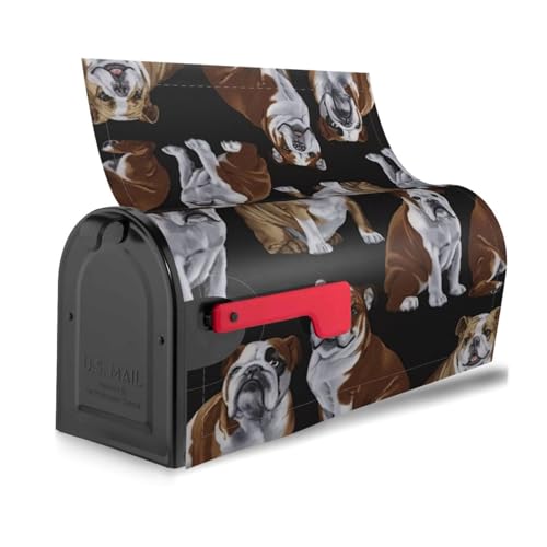 English Bulldogs Print Stylish Mailbox Cover Waterproof Easy Installation suit any season Mailbox Cover