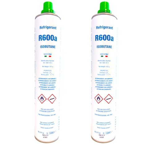 2x Envases R600a Isobutano   840g Neto Total
