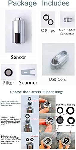 Touchless Automatic Faucet Motion Sensor Adapter Tap Autowater For Kitchen Bathroom Sink, Hand Free Aerator, Smart Faucet Sensor (Null) #TOP4