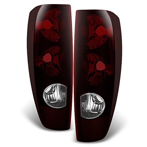AKKON - For Chevy Colorado/GMC Canyon Truck Dark Red Tail Lights Driver Left + Passenger Right Replacement