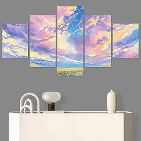SIGNWIN 5 Panel Canvas Wall Art Modern Art...