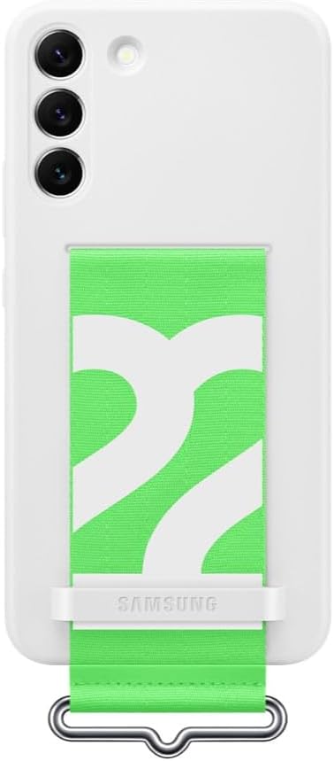 Samsung Official S22+ Silicone Cover with Strap White