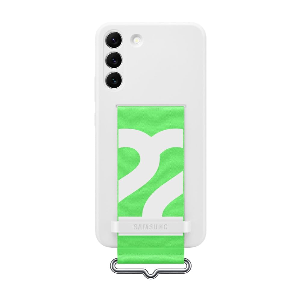 Samsung Official S22+ Silicone Cover with Strap White