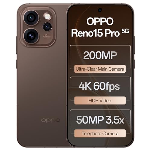 Image of Oppo Reno15Pro 5G (Cocoa Brown, 12GB RAM, 256GB Storage) with No Cost EMI /Additional Exchange Offers