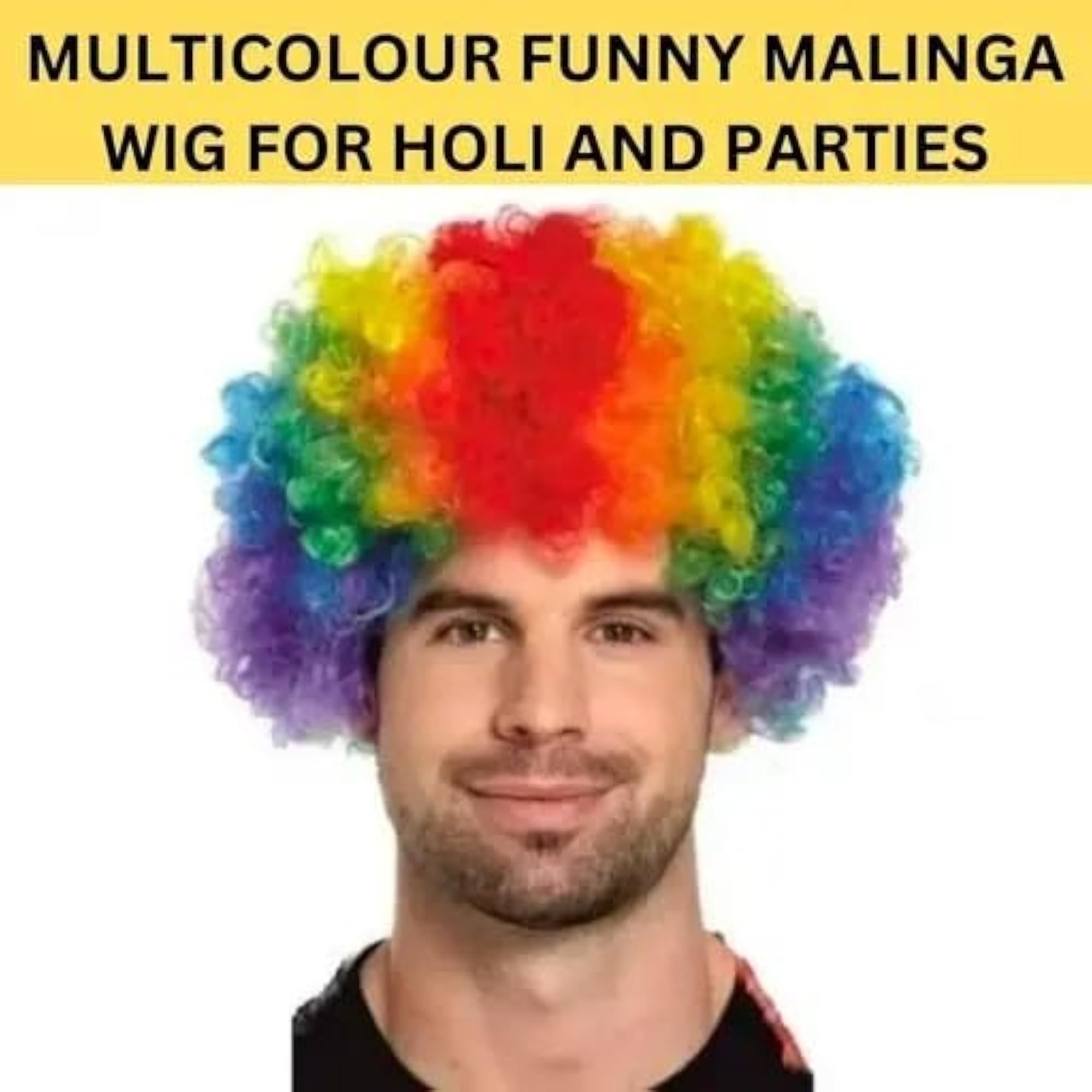 2 Pcs Colorful Wigs for Holi Party