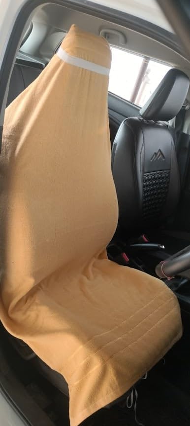 Image of Car Seat Towel Cover, Universal Size 76x152 cm, Soft and Comfortable Seat Protector for All Cars, Single Pack of 1 (1, Mango car, 30x60inc)