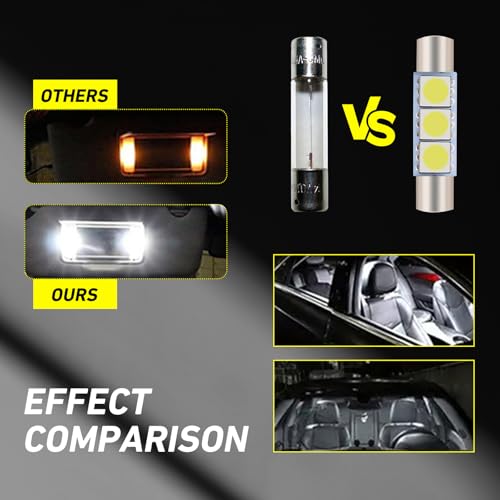 10 unidades bombillas LED para espejo de coche 12V miniatura 4